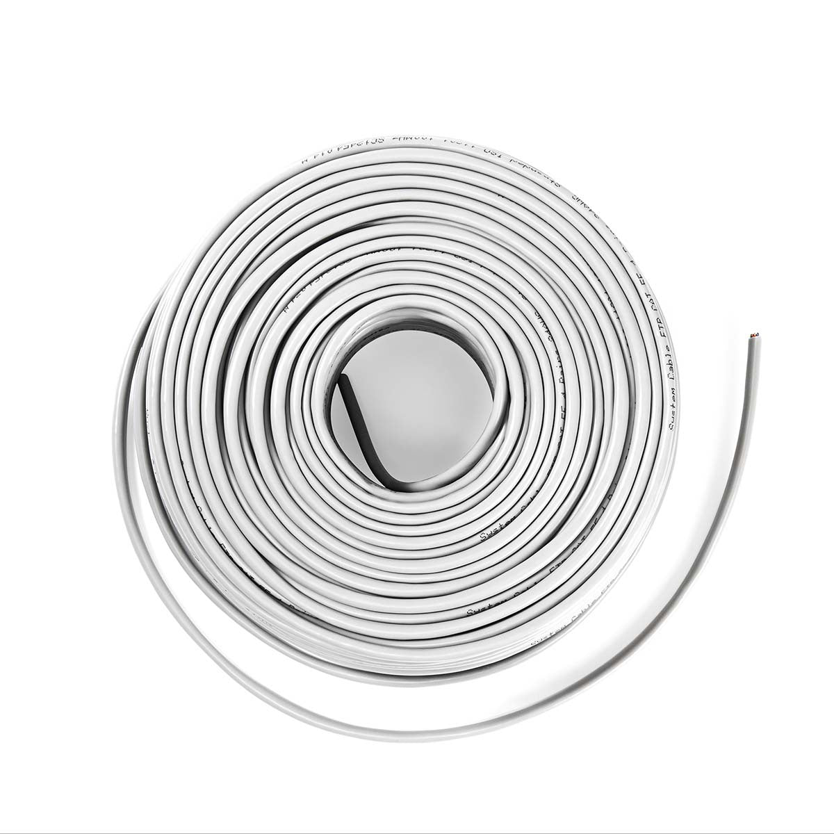 CAT5e Shielded Copper Network Cable, 100m, Grey PVC