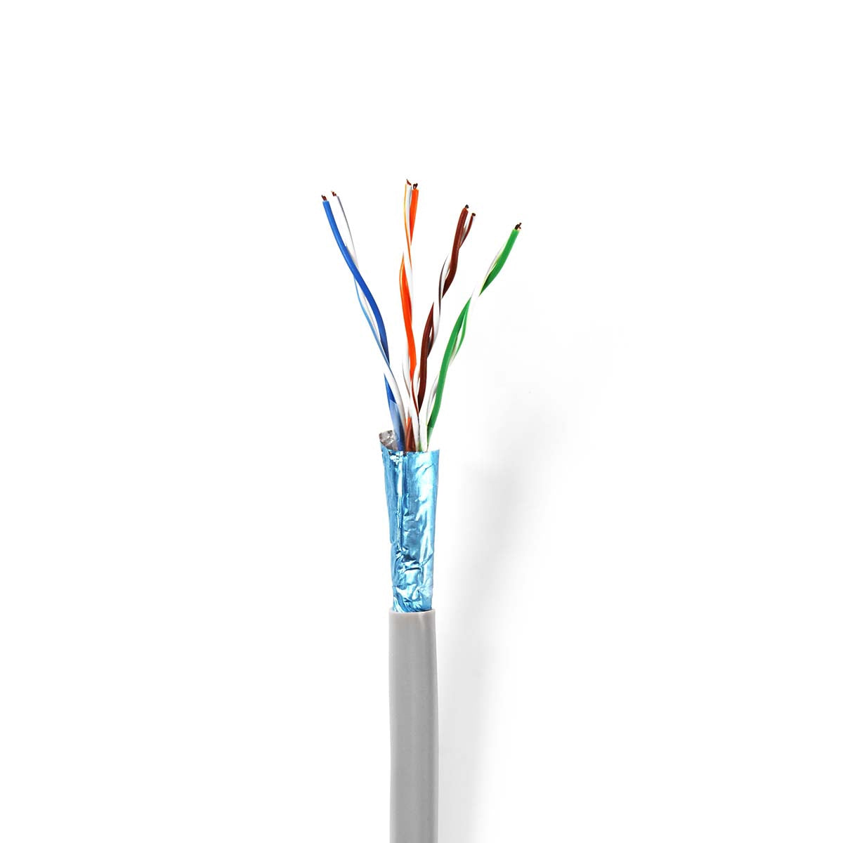 CAT5e Shielded Copper Network Cable, 100m, Grey PVC