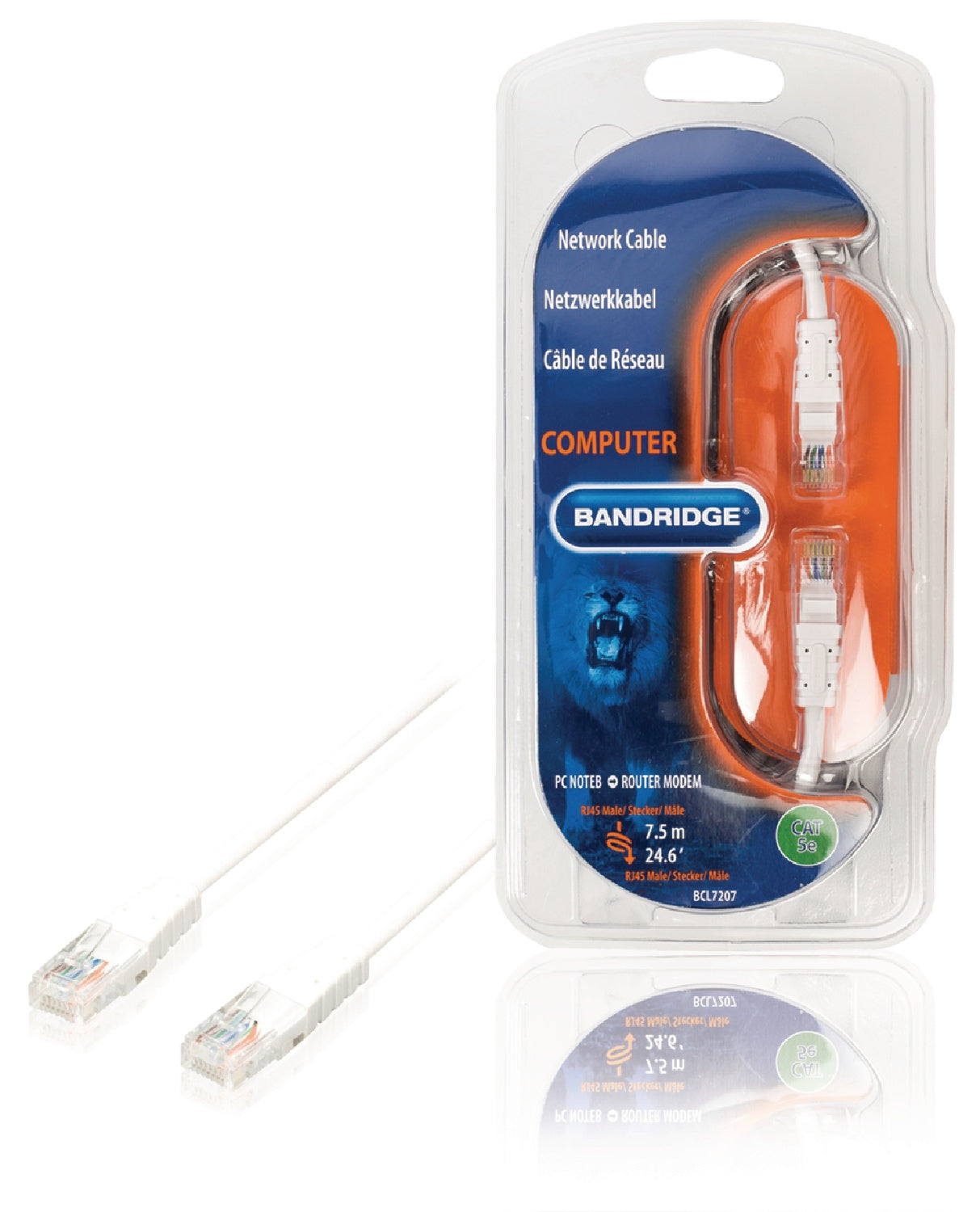 CAT5e UTP Network Cable RJ45 (8P8C) Male - RJ45 (8P8C) Male 7.50 m White