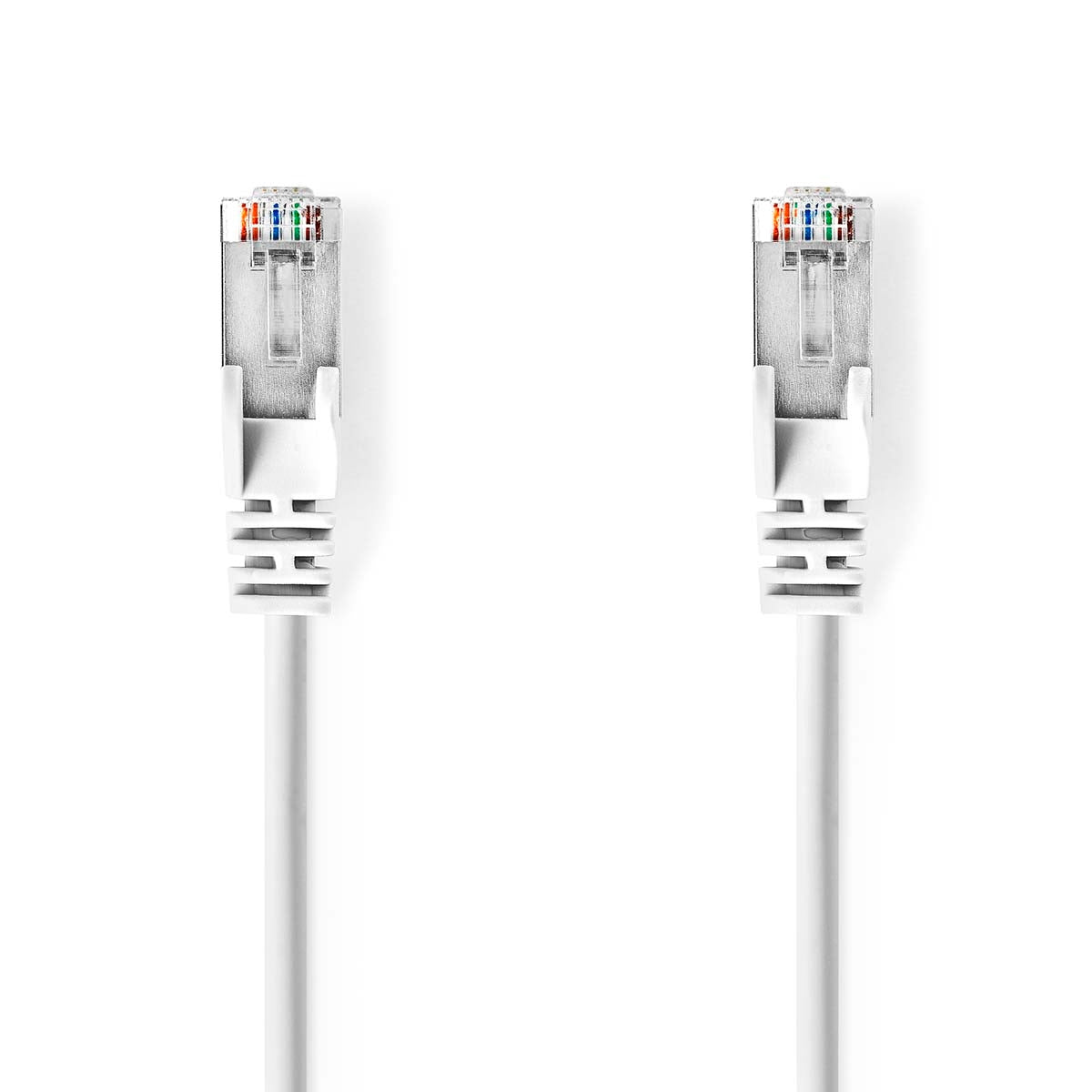 CAT5e network cable | SF/UTP | RJ45 male | RJ45 male | 0.50 m | Round | PVC | White | Plastic bag