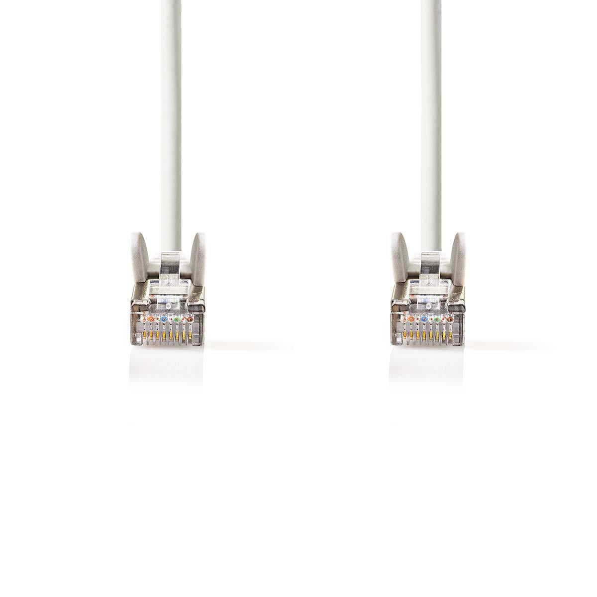 CAT5e network cable | SF/UTP | RJ45 male | RJ45 male | 15.0 m | Round | PVC | White | Envelope