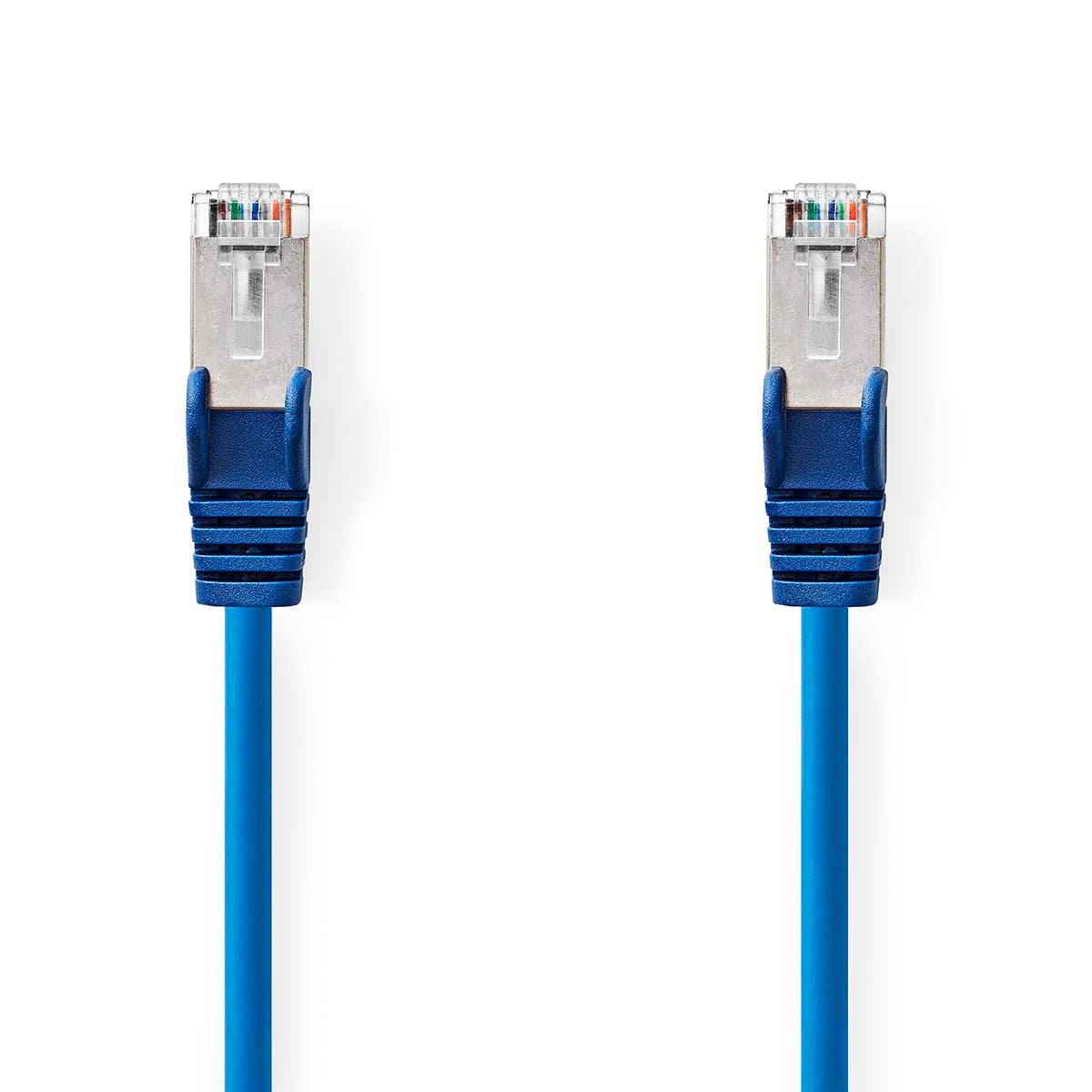 CAT5e network cable | SF/UTP | RJ45 male | RJ45 male | 20.0 m | Round | PVC | Blue | Label