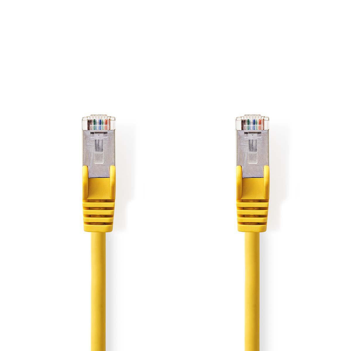 CAT5e network cable | SF/UTP | RJ45 male | RJ45 male | 20.0 m | Round | PVC | Yellow | Plastic bag