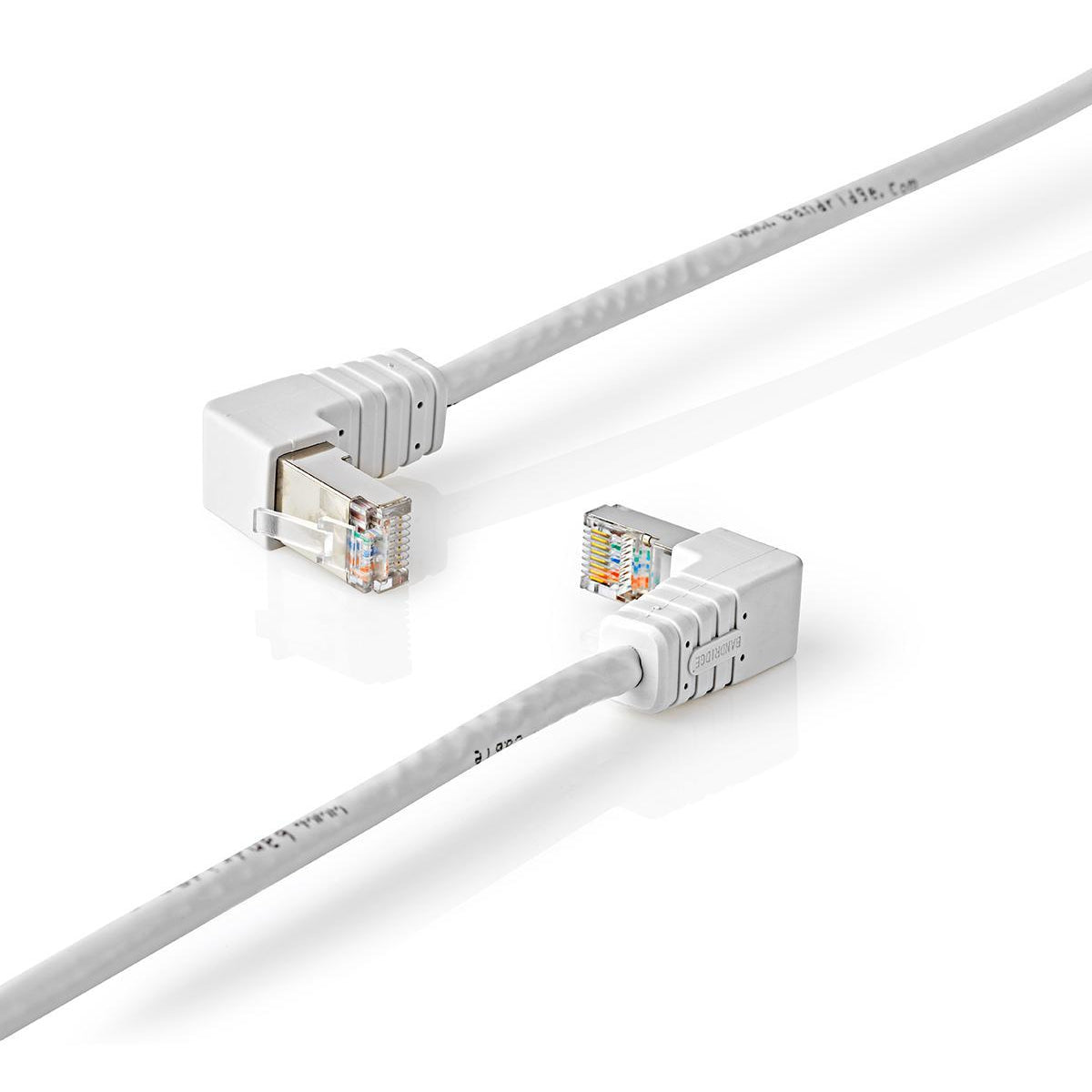 CAT6 F/UTP network cable RJ45 male - RJ45 male, angled 5.00 m white
