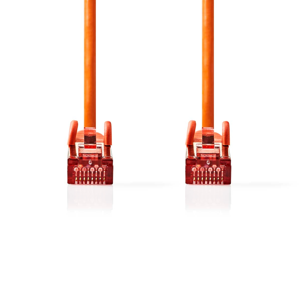 CAT6 Network Cable | RJ45 Male | RJ45 Male | S/FTP | 10.0 m | Round | LSZH | Orange | Label