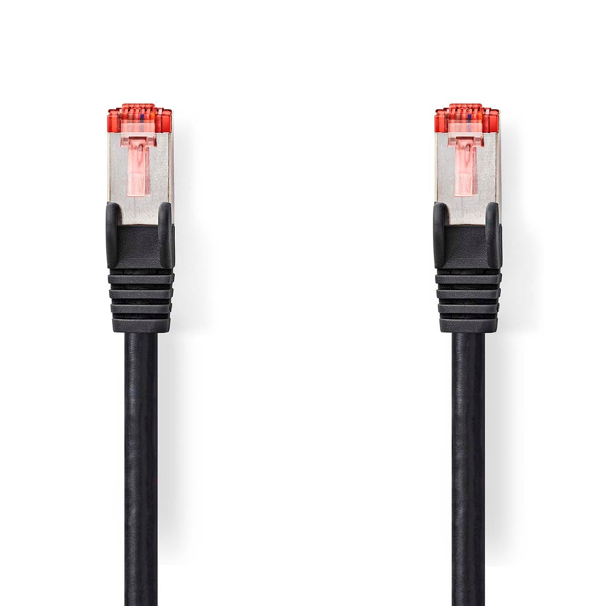 CAT6 Network Cable | RJ45 Male | RJ45 Male | S/FTP | 30.0 m | Round | LSZH | Black | Label