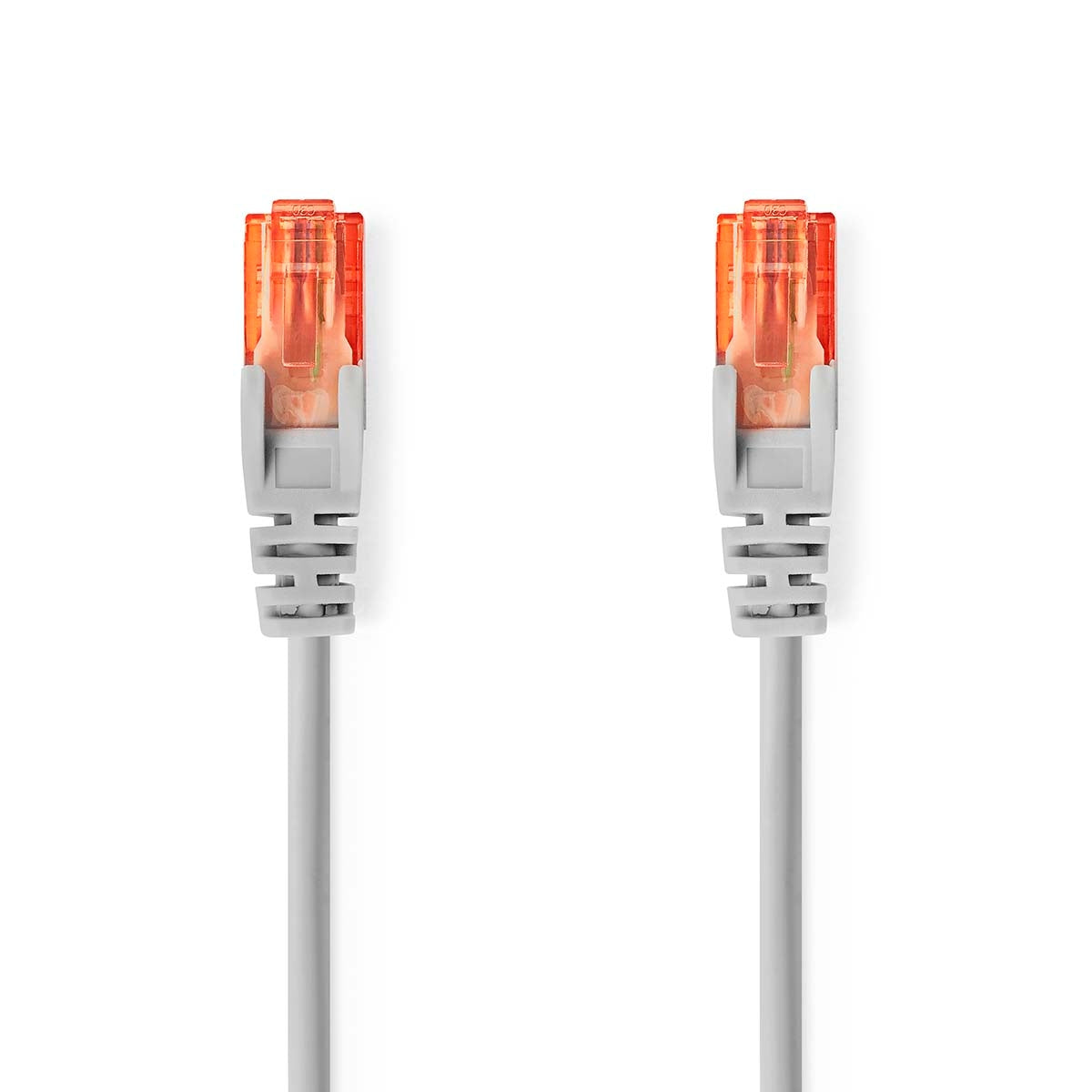 CAT6 Network Cable | RJ45 Male | RJ45 Male | U/UTP | 1.00 m | Round | PVC | Grey | Label