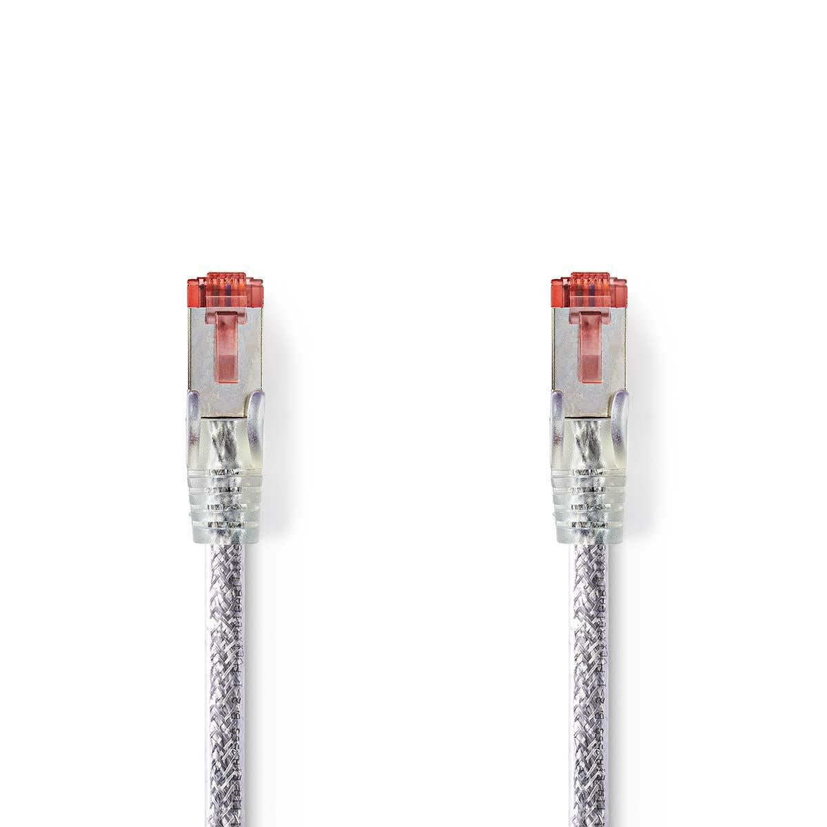 CAT6 Network Cable | RJ45 male | RJ45 male | S/FTP | 10.0 m | Round | LSZH | Transparent | Plastic bag