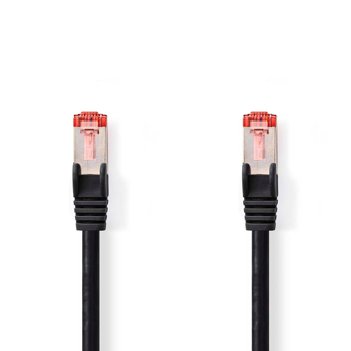 CAT6 Network Cable | RJ45 male | RJ45 male | S/FTP | 15.0 m | Round | LSZH | Black | Label