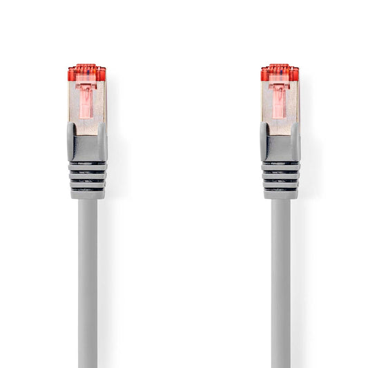 CAT6 Network Cable | RJ45 male | RJ45 male | S/FTP | 15.0 m | Round | LSZH | Gray | Label