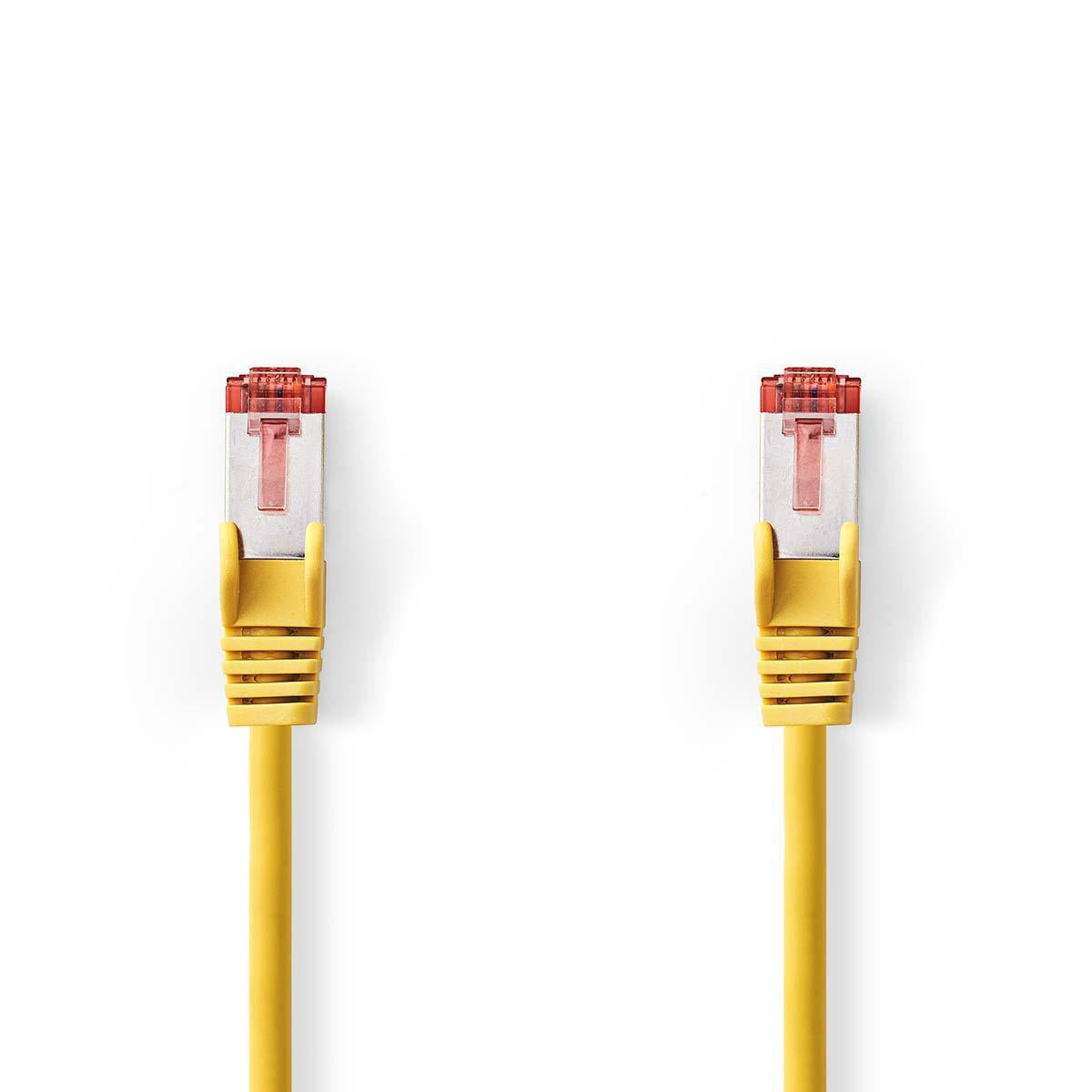 CAT6 Network Cable | RJ45 male | RJ45 male | S/FTP | 15.0 m | Round | LSZH | Yellow | Plastic bag