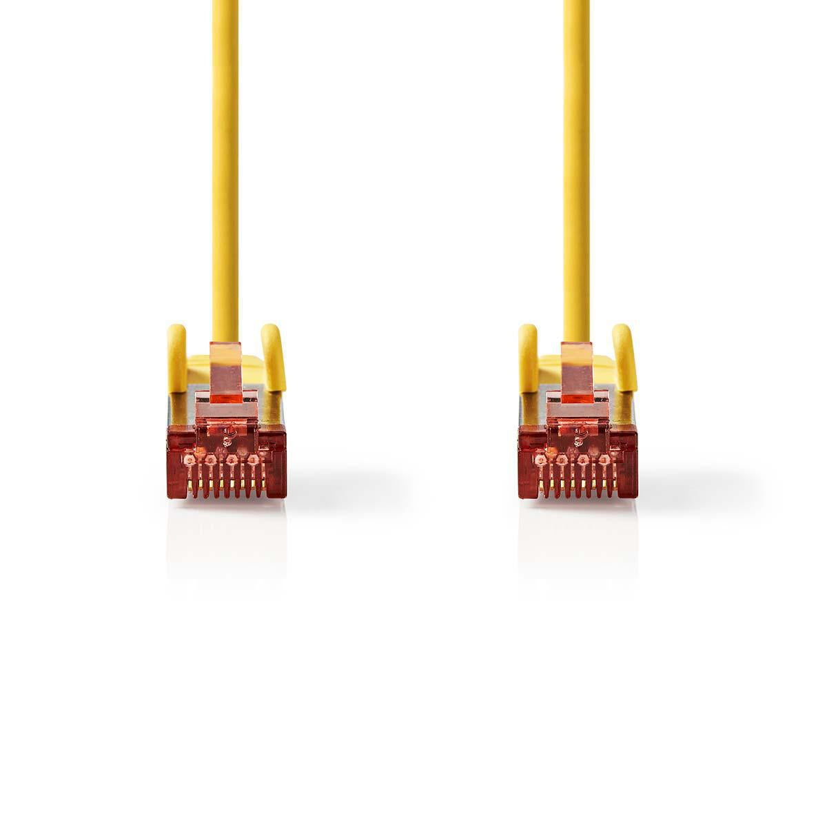 CAT6 Network Cable | RJ45 male | RJ45 male | S/FTP | 15.0 m | Round | LSZH | Yellow | Plastic bag