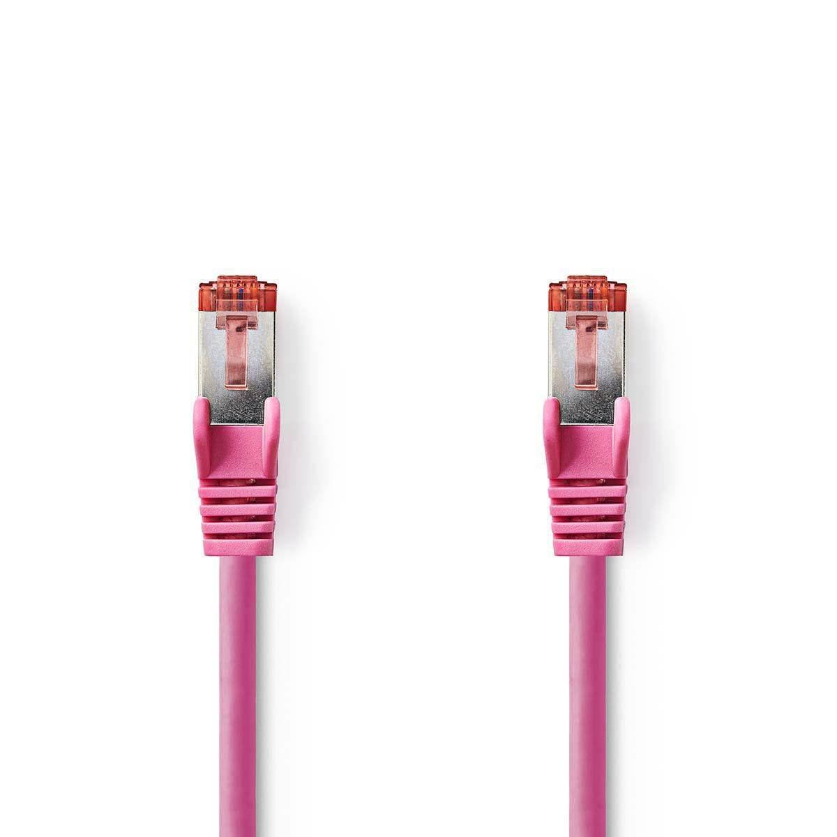 CAT6 Network Cable | RJ45 male | RJ45 male | S/FTP | 5.00 m | Round | LSZH | Pink | Plastic bag