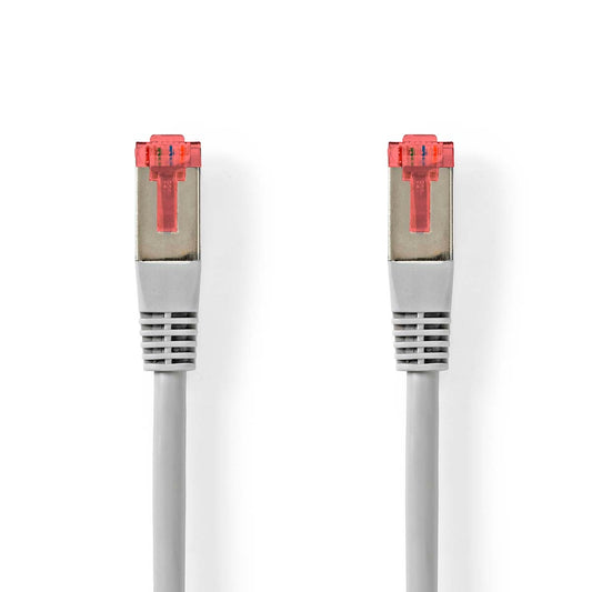CAT6 Network Cable | RJ45 male | RJ45 male | SF/UTP | 20.0 m | Round | PVC | Gray | Label