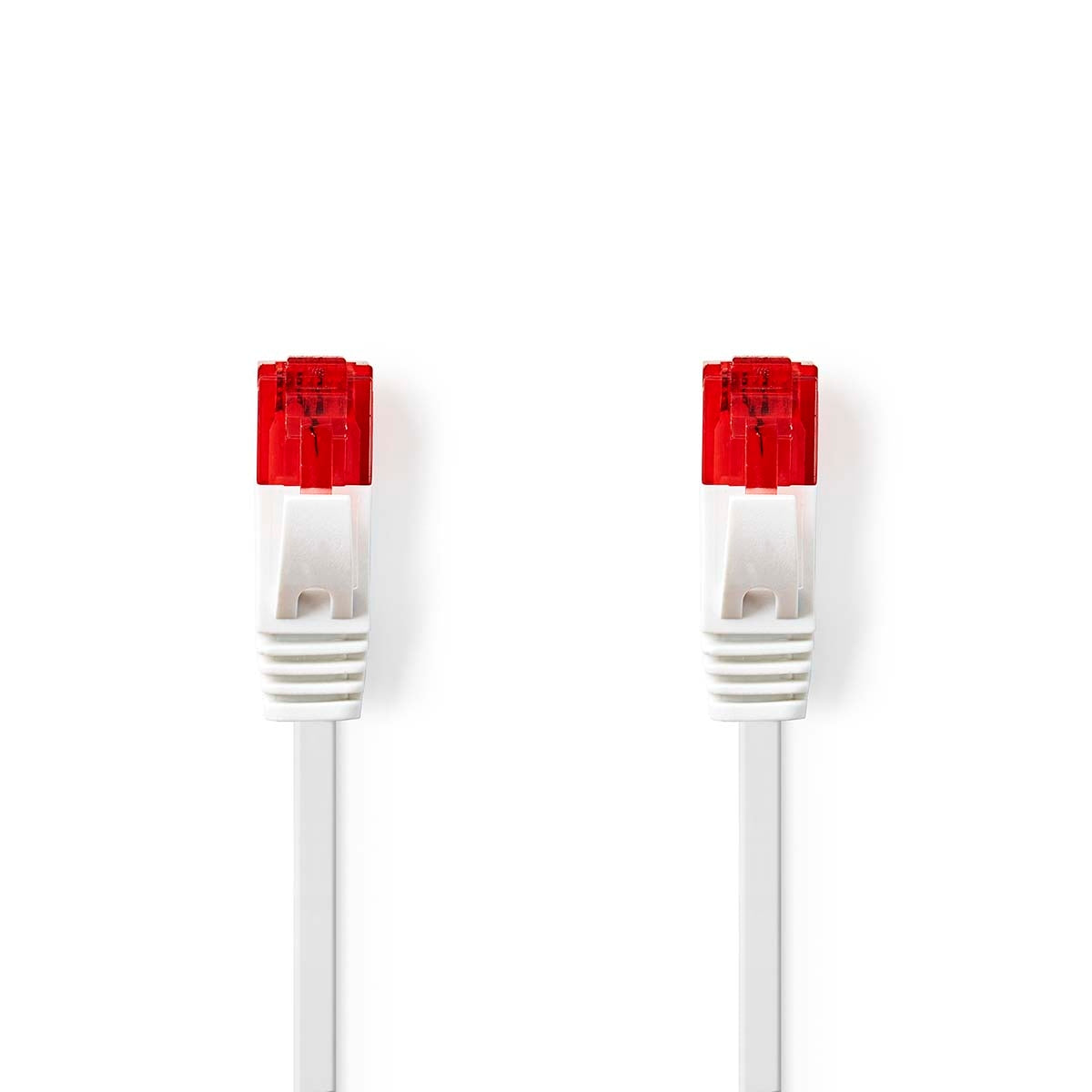 CAT6 Network Cable | RJ45 male | RJ45 male | U/UTP | 0.50 m | Snagless | Flat | PVC | White | Label