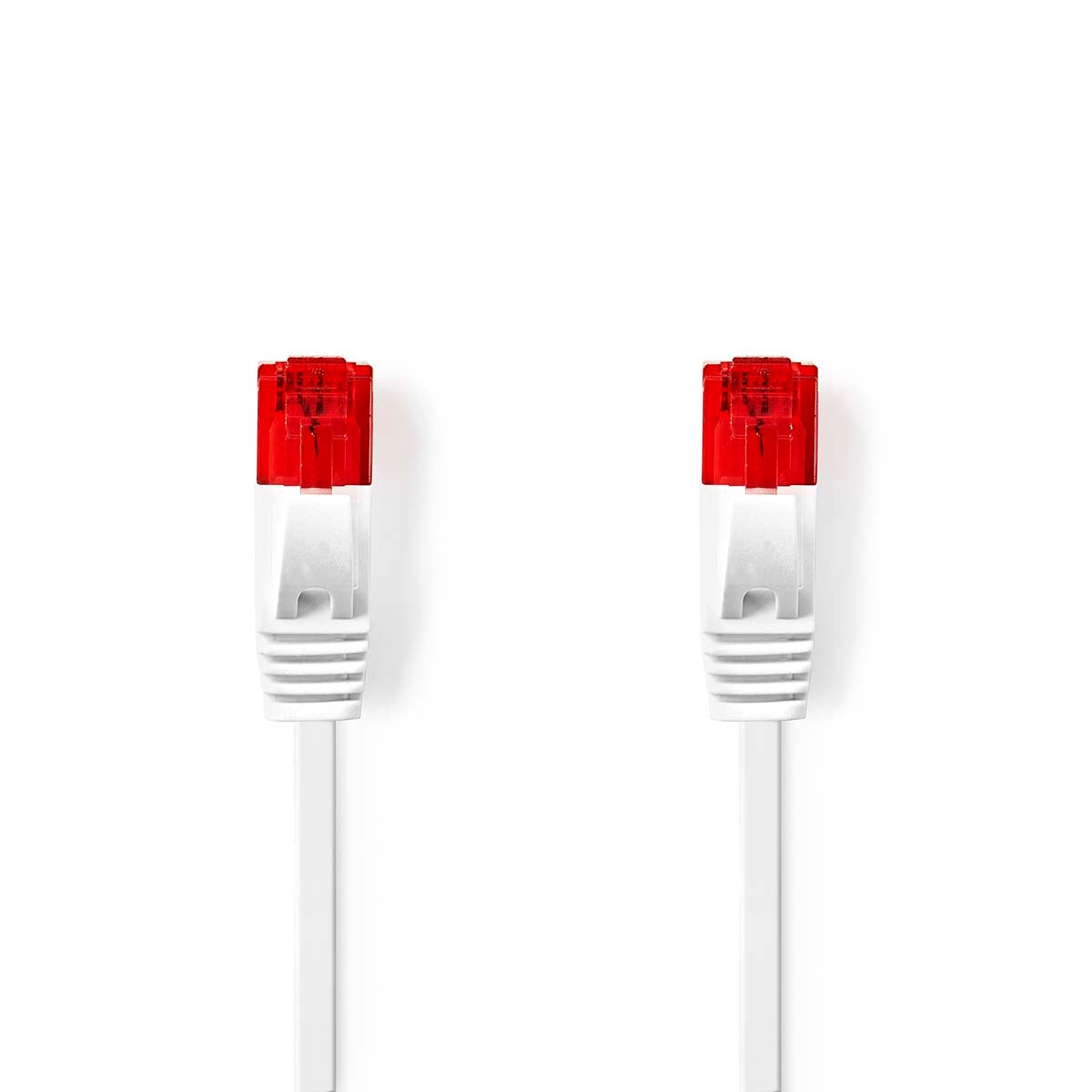 CAT6 Network Cable | RJ45 male | RJ45 male | U/UTP | 10.0 m | Snagless | Flat | PVC | White | Envelope