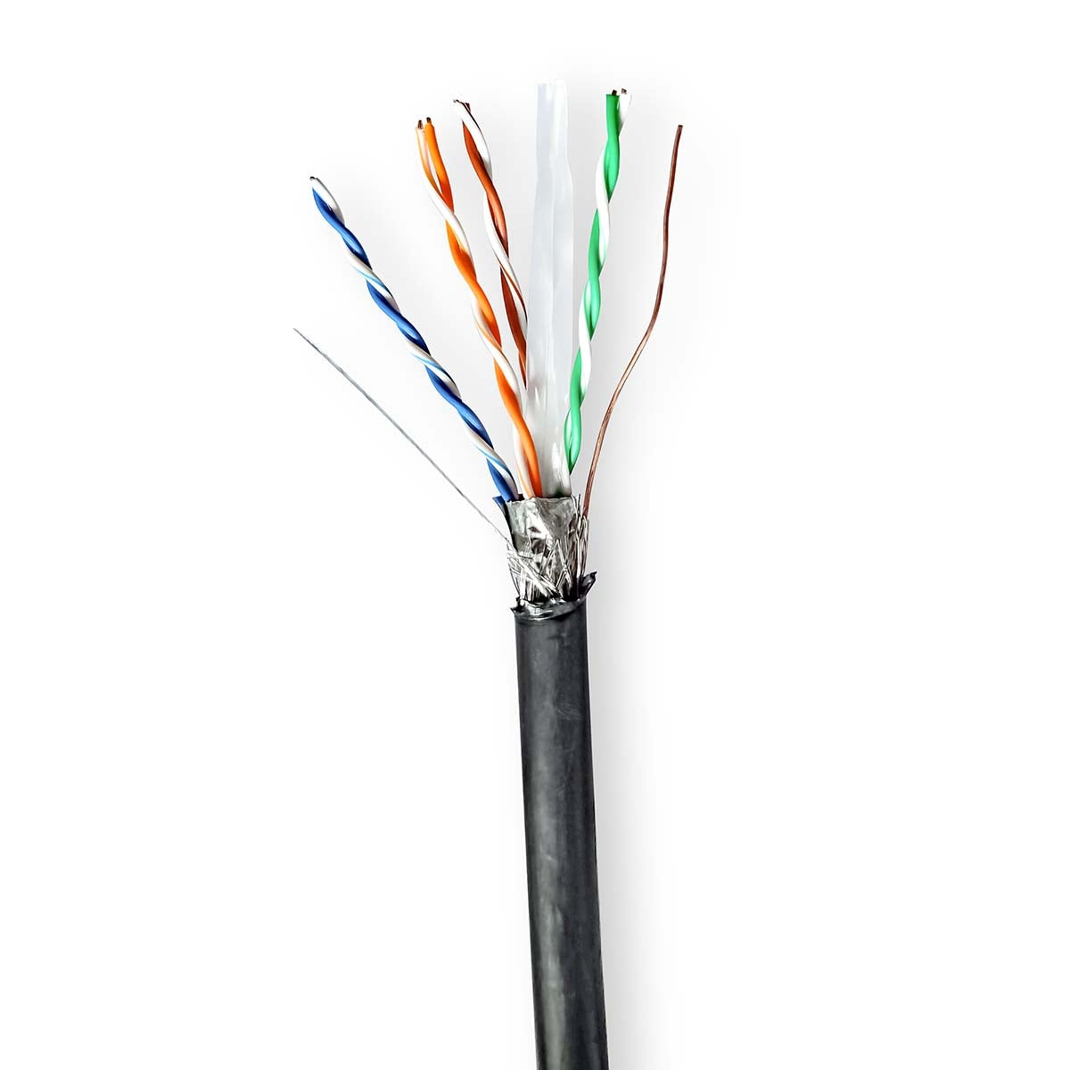 CAT6 Outdoor Network Cable, S/FTP, Solid Copper, 305m, Black