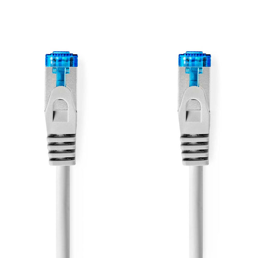 CAT6a Network Cable | S/FTP | RJ45 Male | RJ45 Male | 2.00 m | Snagless | Round | LSZH | Grey | Label