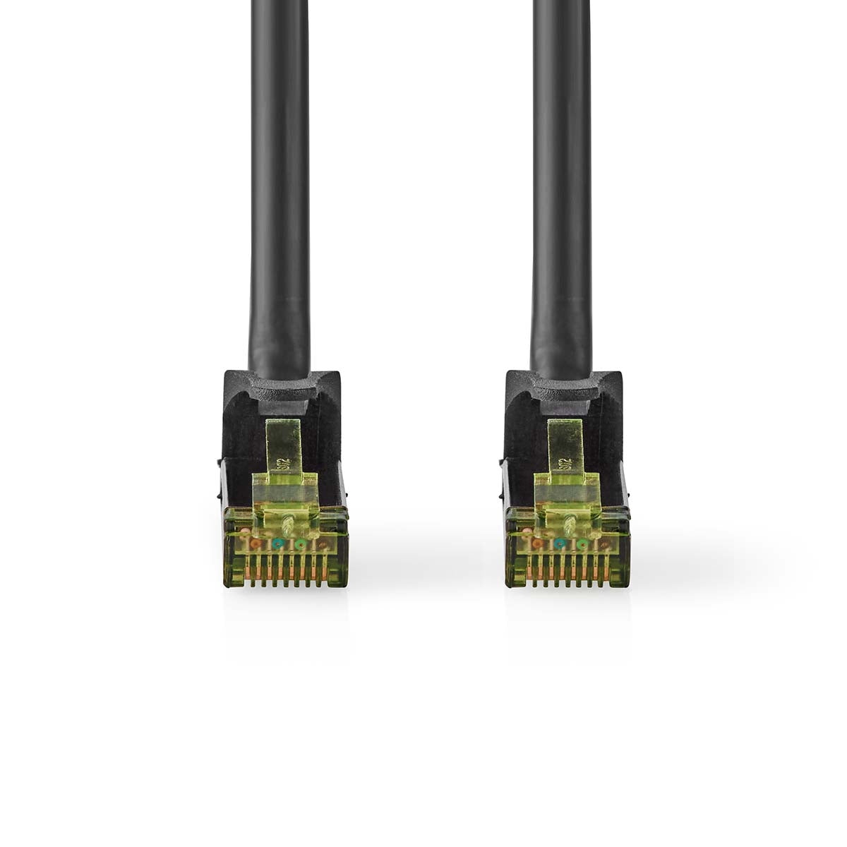 CAT7 Network Cable | S/FTP | RJ45 Male | RJ45 Male | 5.00 m | Snagless | Round | LSZH | Black | Label