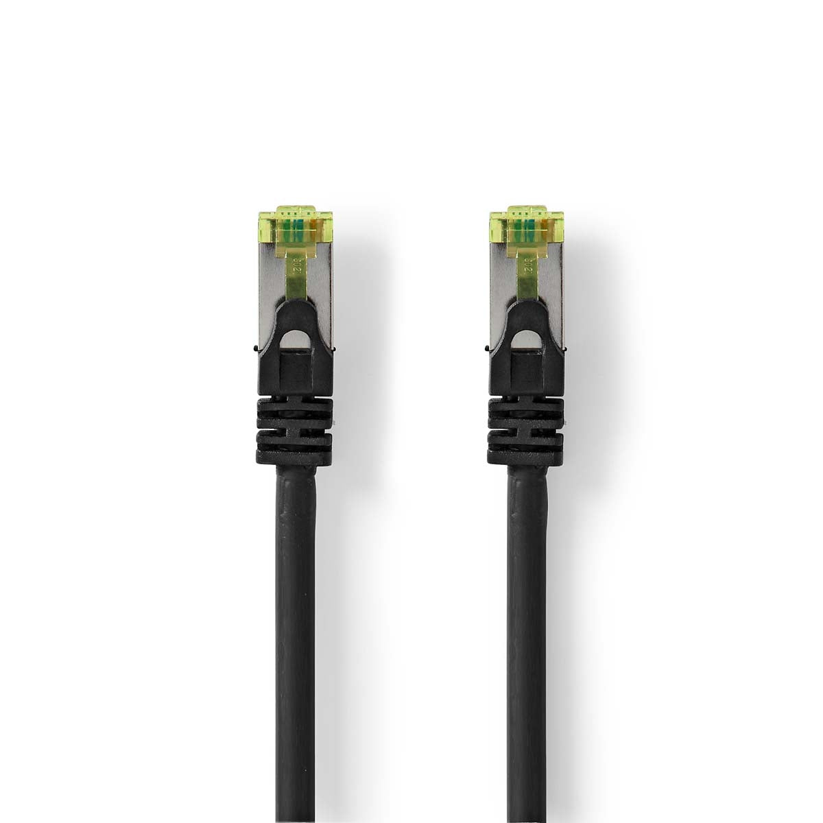 CAT7 network cable | S/FTP | RJ45 male | RJ45 male | 1.00 m | Snagless | Round | LSZH | Black | Label