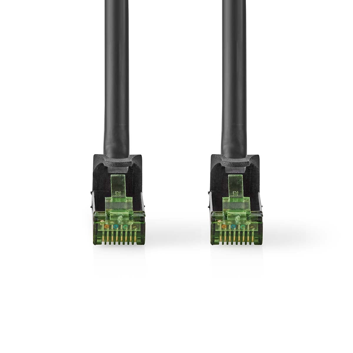 CAT7 network cable | S/FTP | RJ45 male | RJ45 male | 5.00 m | Snagless | Round | LSZH | Black | Envelope