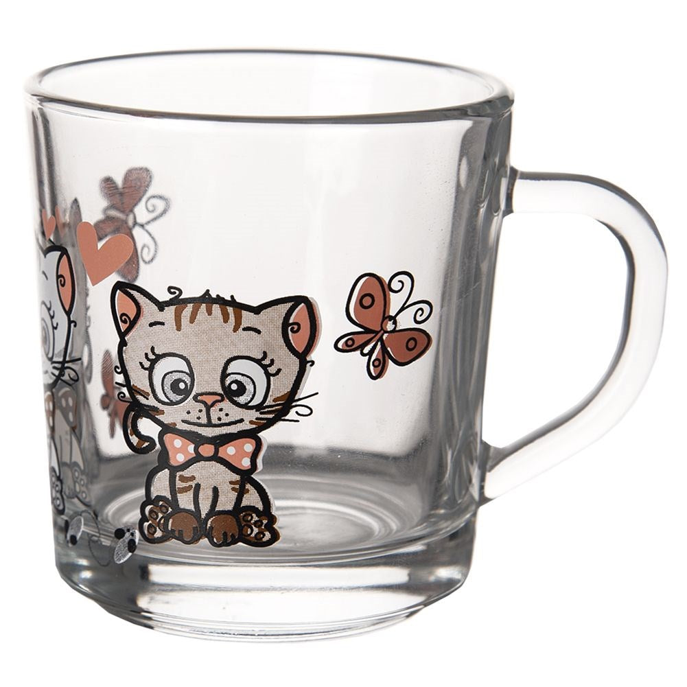 CAT glass mug 250 ml
