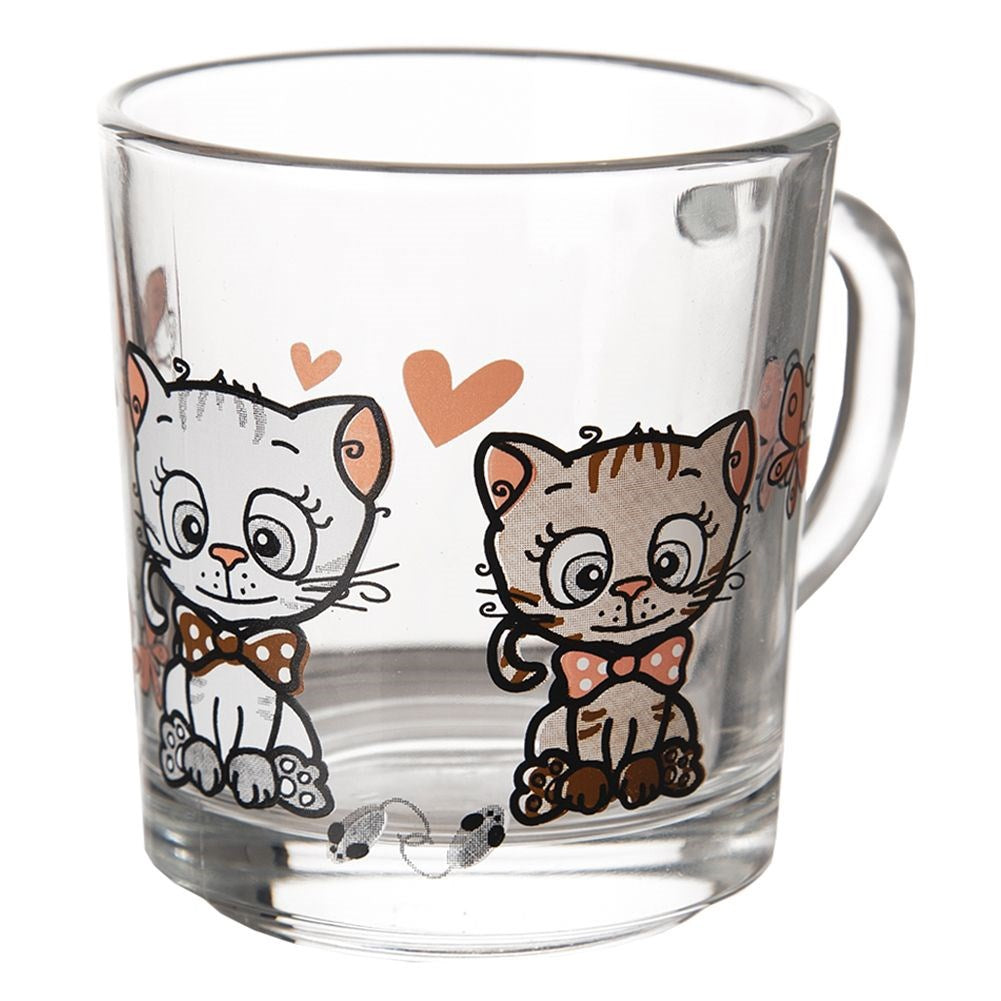 CAT glass mug 250 ml