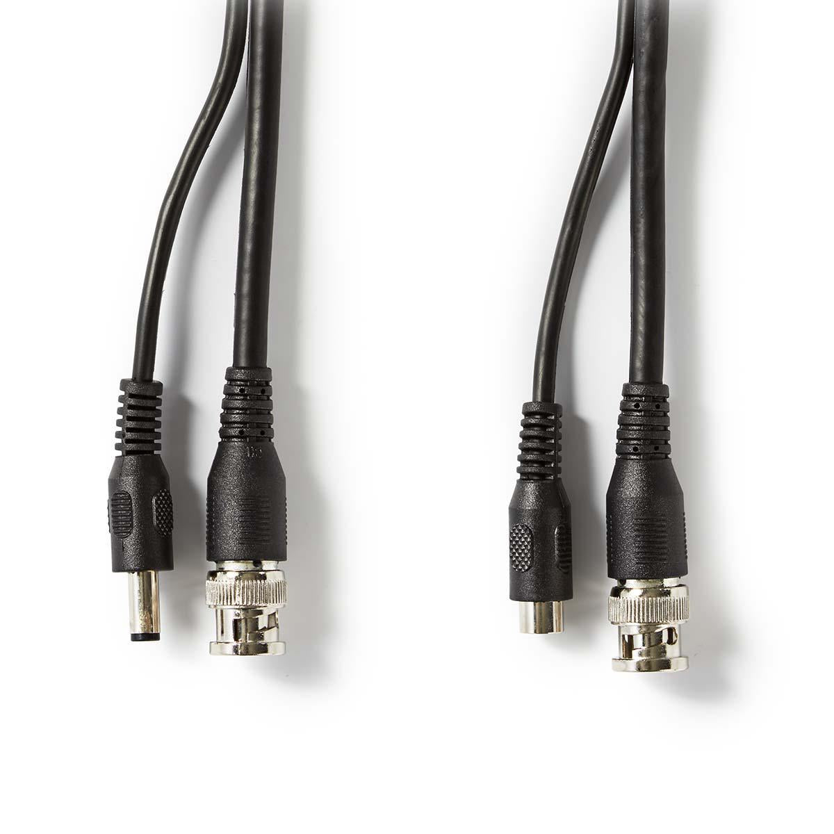 CCTV Camera Cable | BNC / DC | 20.0 m | Round | PVC | Black | Gift box