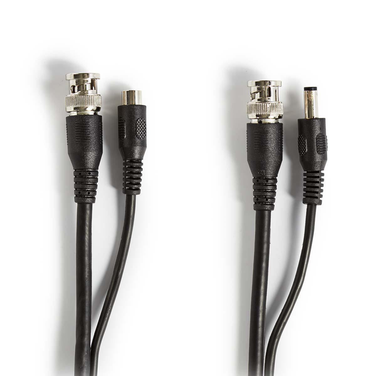 CCTV Camera Cable | BNC / DC | 30.0 m | Round | PVC | Black | Gift box