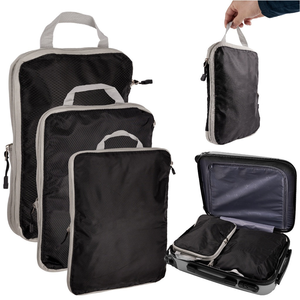 COMPRESSION ORGANISER for packing suitcases Travel Bags Set of 3