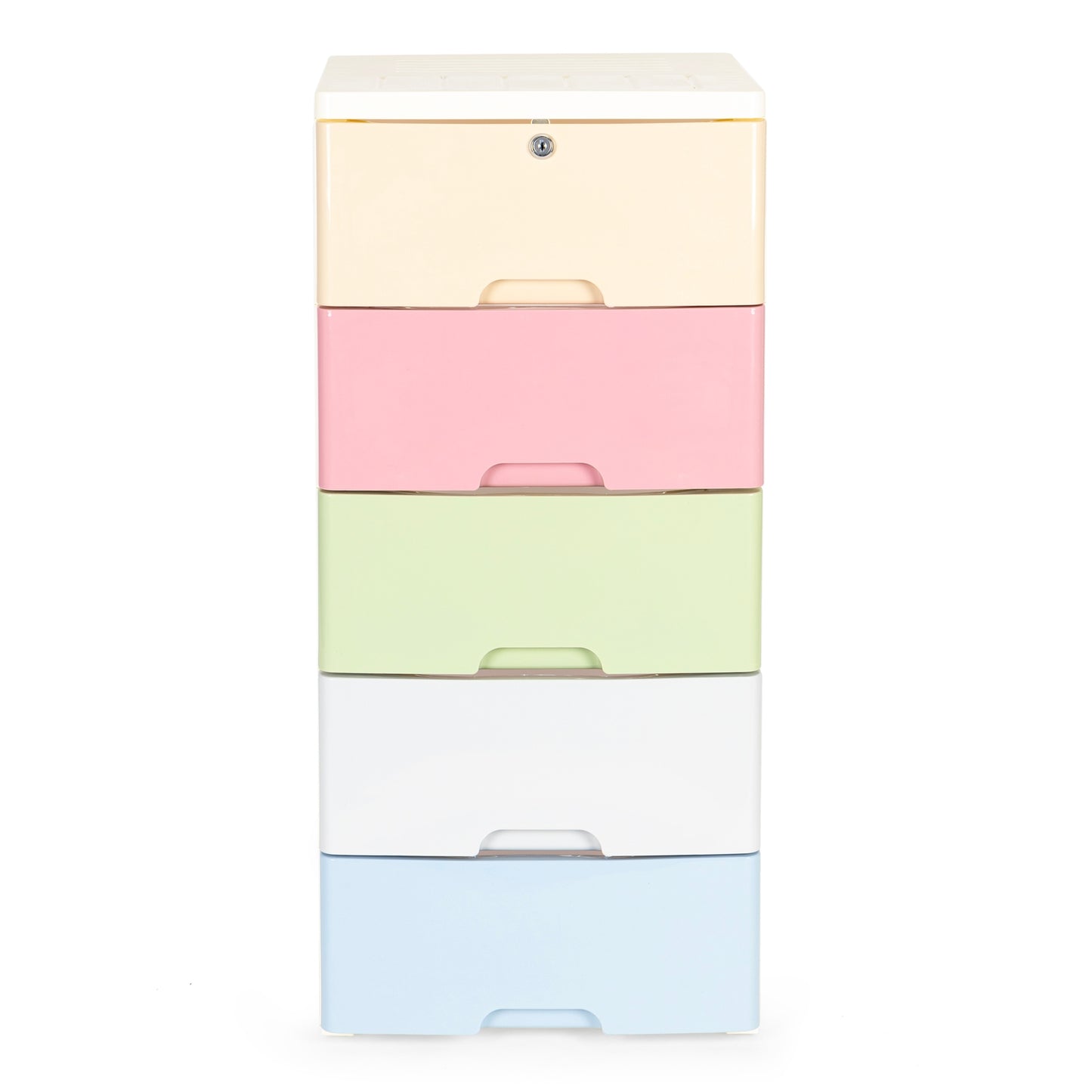 Cabinet organizer with 5 pull-out drawers legs with castors