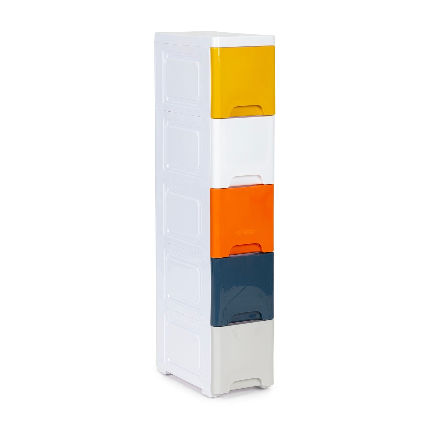 Cabinet organizer with 5 pull-out drawers legs with castors