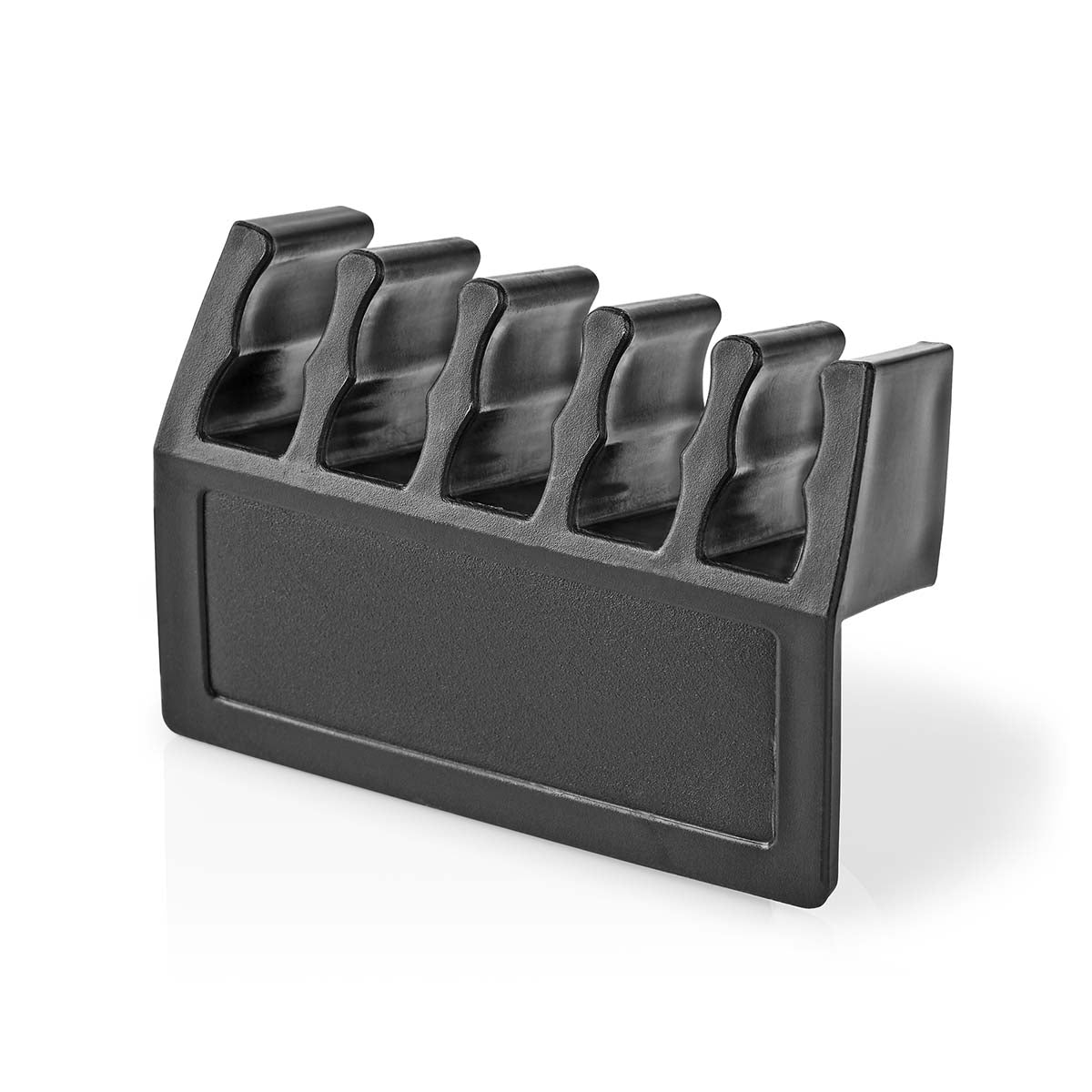Cable Management | Cable clamp | Click and Go | 2 pcs. | Number of seats: 5 Discs | Maximum cable thickness: 7.1 mm | Polypropylene | Black