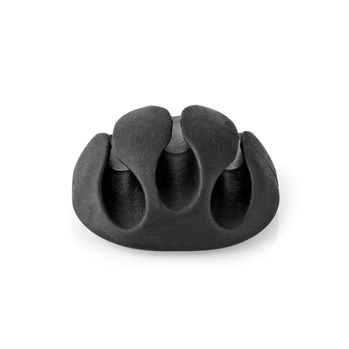 Cable Management | Cable clamp | Click and Go | 4 pcs. | Number of seats: 3 Discs | Maximum cable thickness: 5.3 mm | TPE | Black
