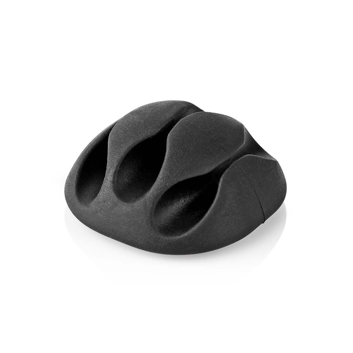 Cable Management | Cable clamp | Click and Go | 4 pcs. | Number of seats: 3 Discs | Maximum cable thickness: 5.3 mm | TPE | Black