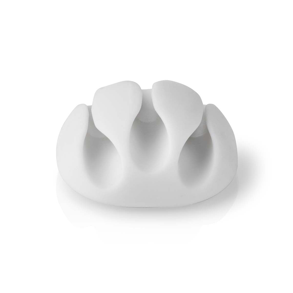 Cable Management | Cable clamp | Click and Go | 4 pcs. | Number of seats: 3 Discs | Maximum cable thickness: 5.3 mm | TPE | White