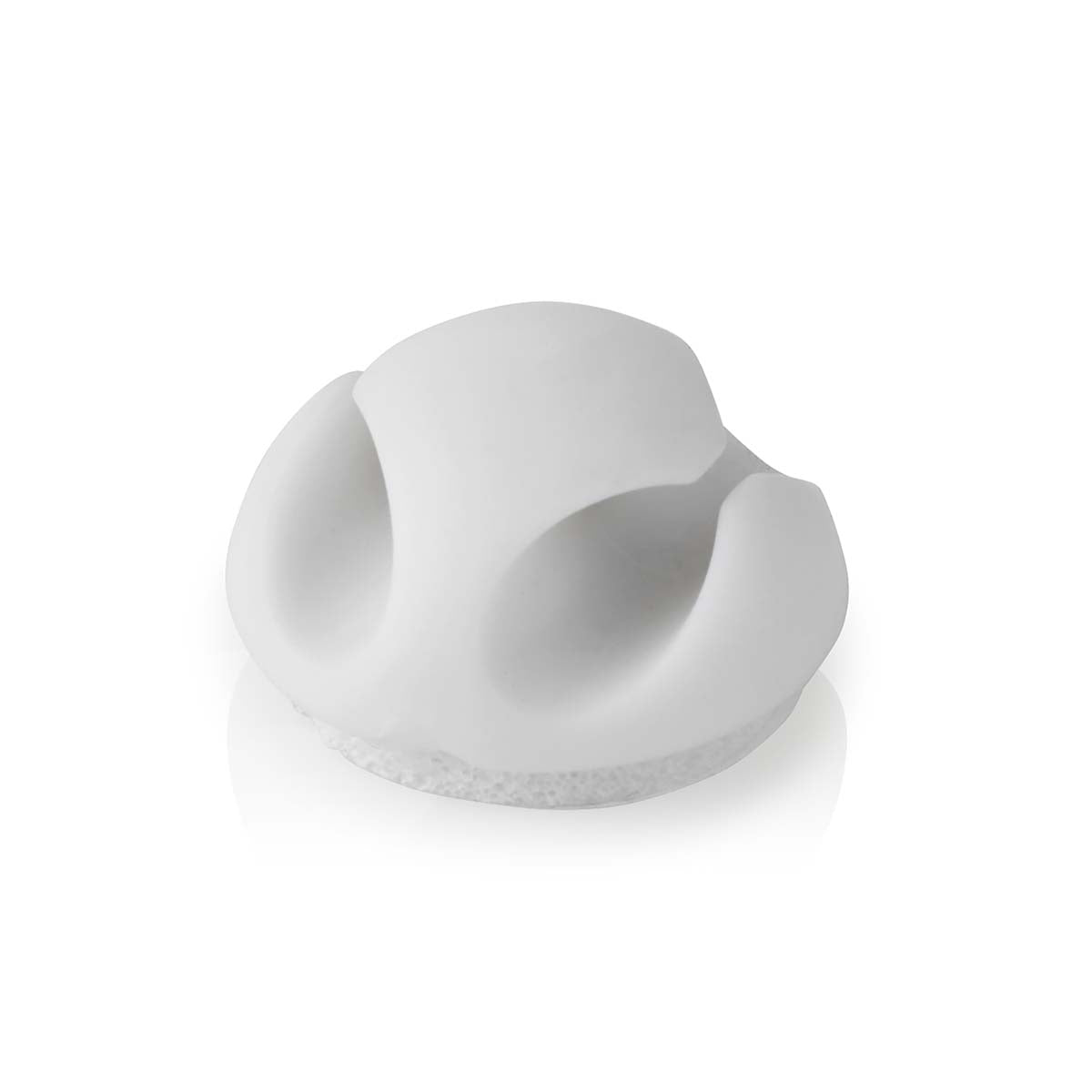 Cable Management | Cable clamp | Click and Go | 6 pcs. | Number of seats: 2 Discs | Maximum cable thickness: 5.3 mm | TPE | White