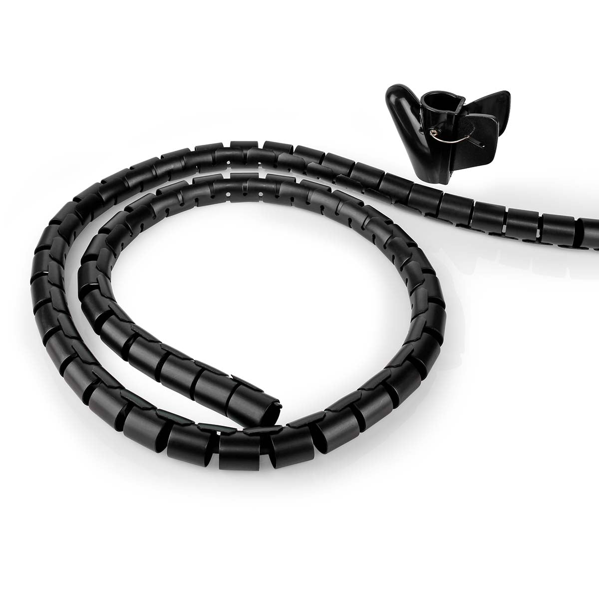 Cable Management | Spiral sleeve | 1 pc. | Maximum cable thickness: 28 mm | PE | Black