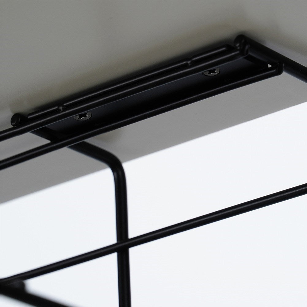 Cable organizer in black metal with mounting kit