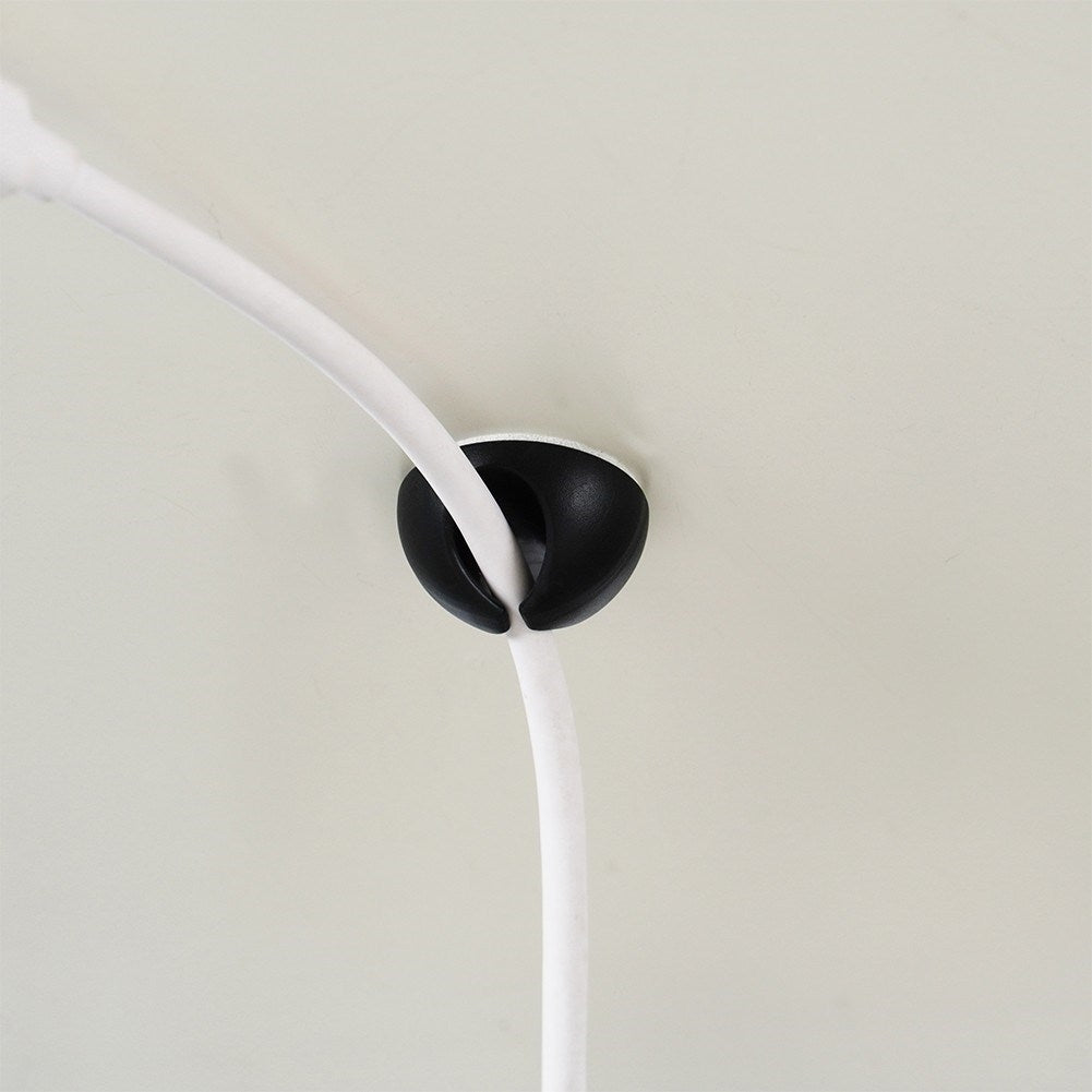Cable organizer in black metal with mounting kit