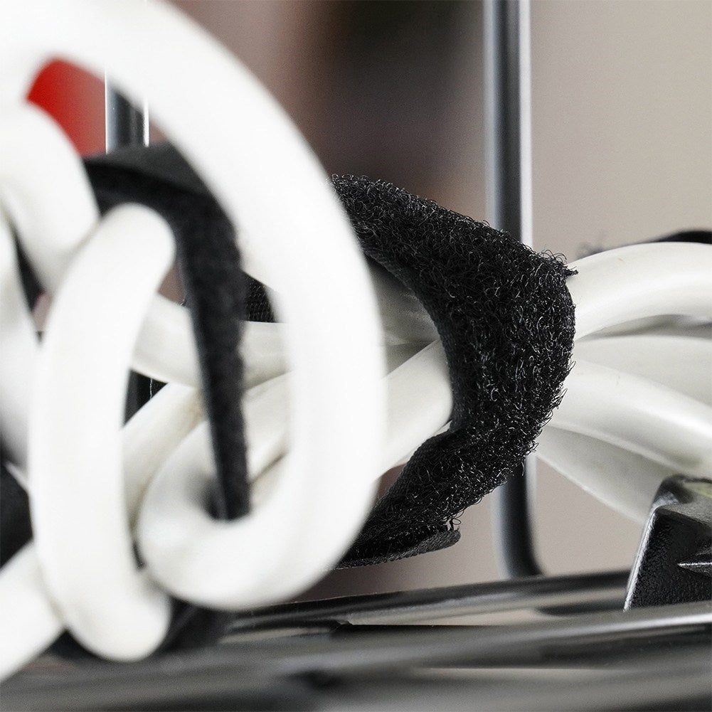 Cable organizer in black metal with mounting kit