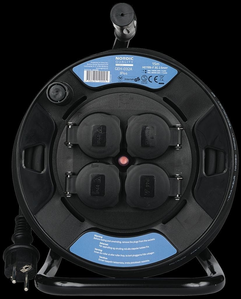Cable reel Safety plug, H07RN-F 3x2.5mm², 15m
