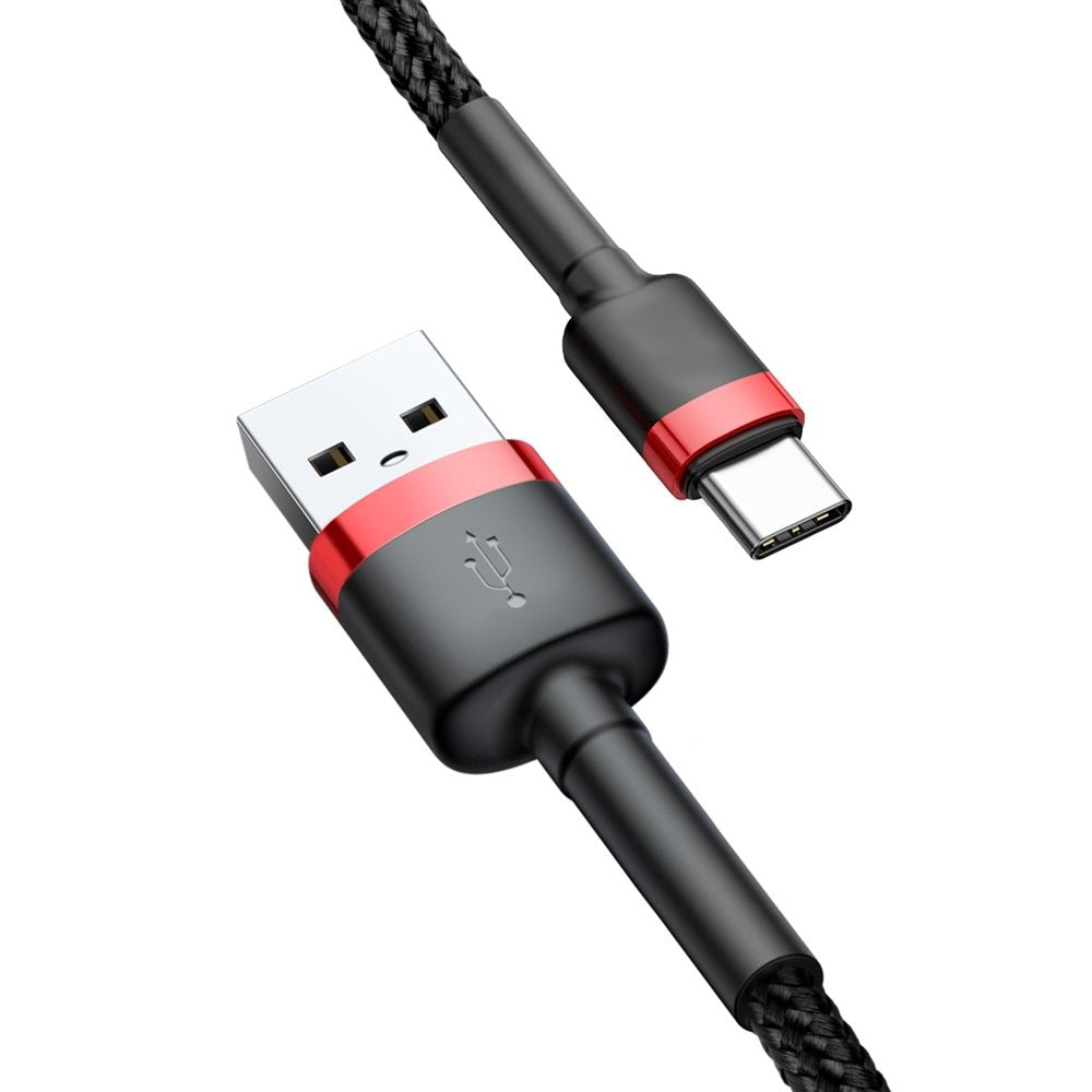 Cafule USB-C Cable 2A, 2m - Red/Black