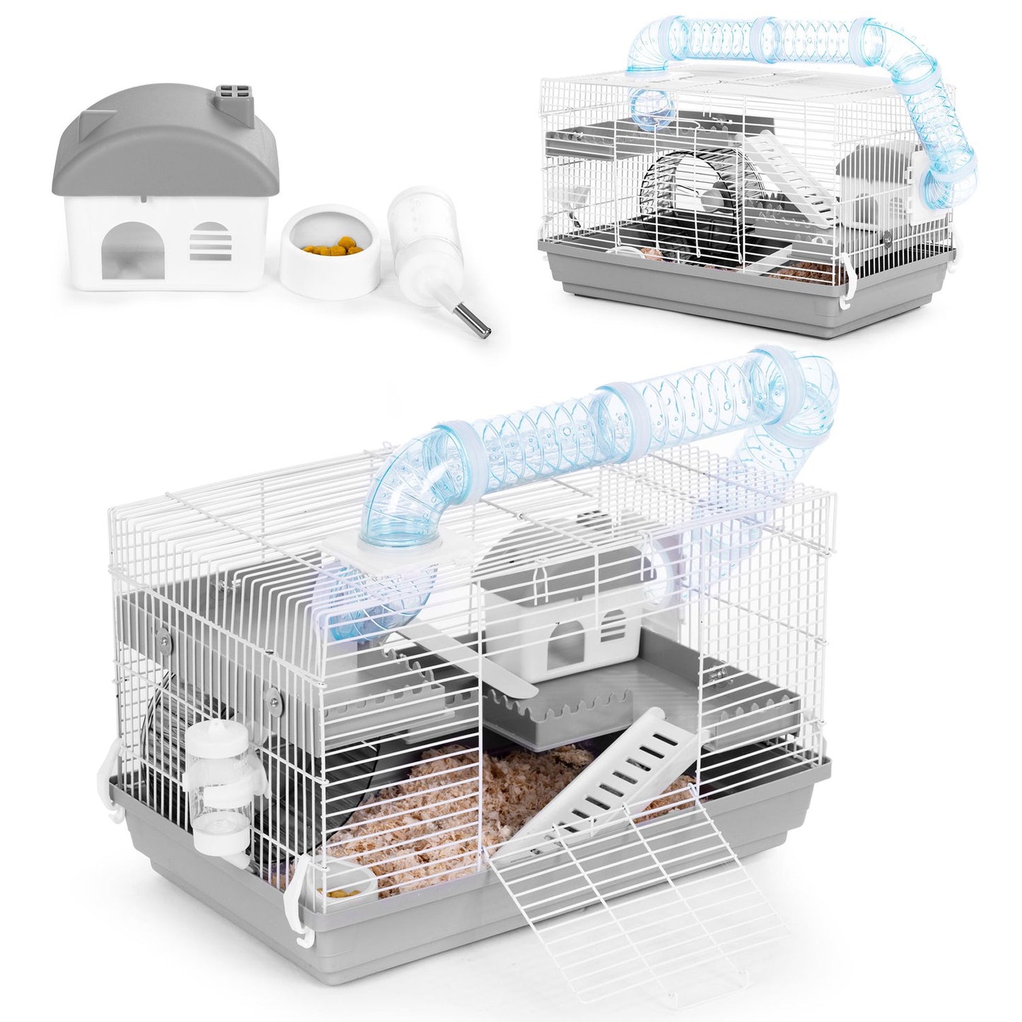 Cage for small rodents, full equipment