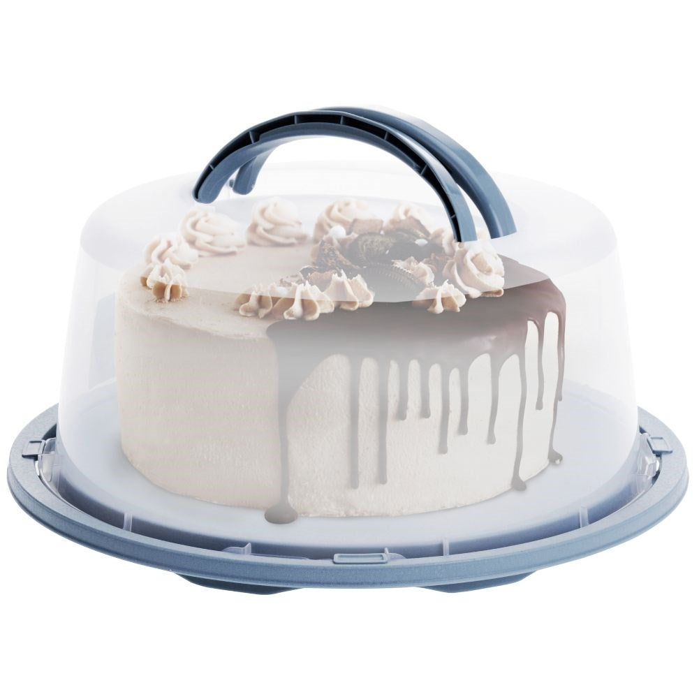 Cake and tear transporter with lid and handle, durable