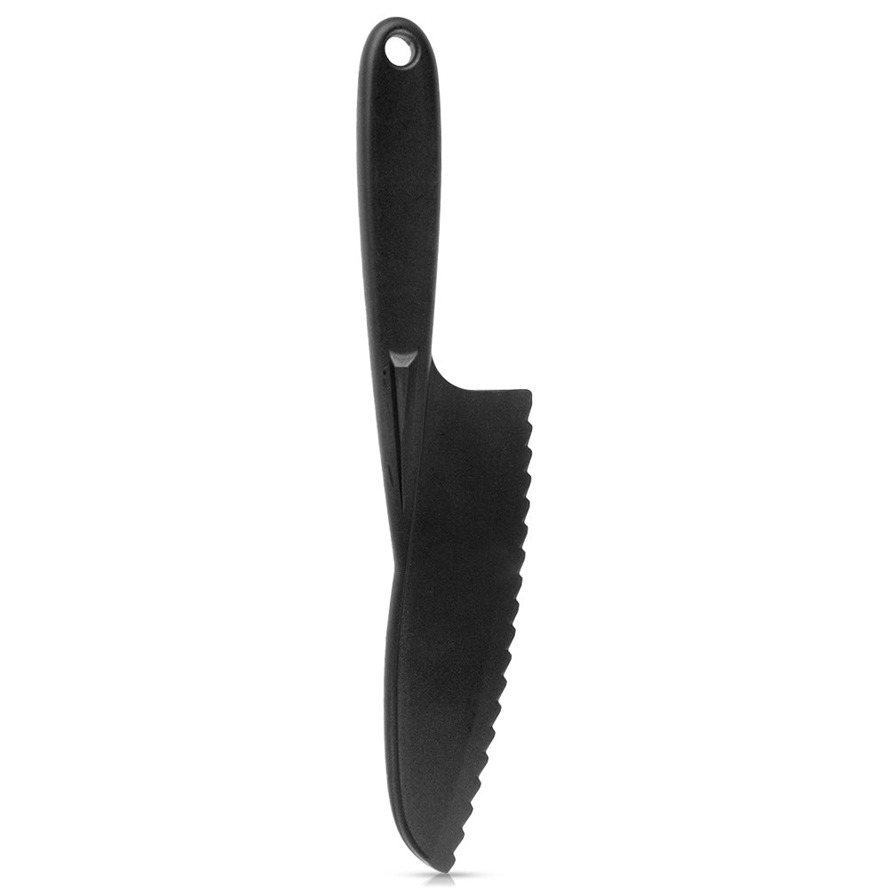 Cake knife with serrated edges, black, BLACKLINE, 24.5 cm