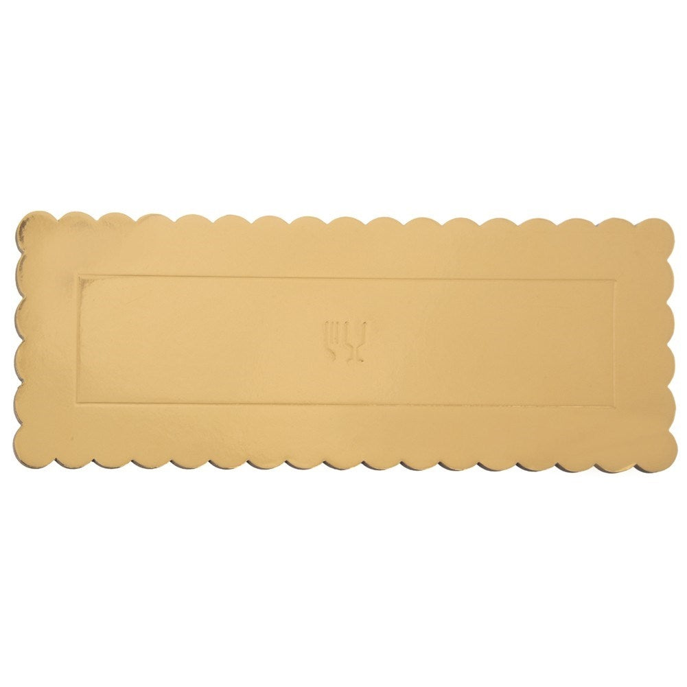 Cake mat 33x12 cm - Folded edges, gold foil, thick cardboard