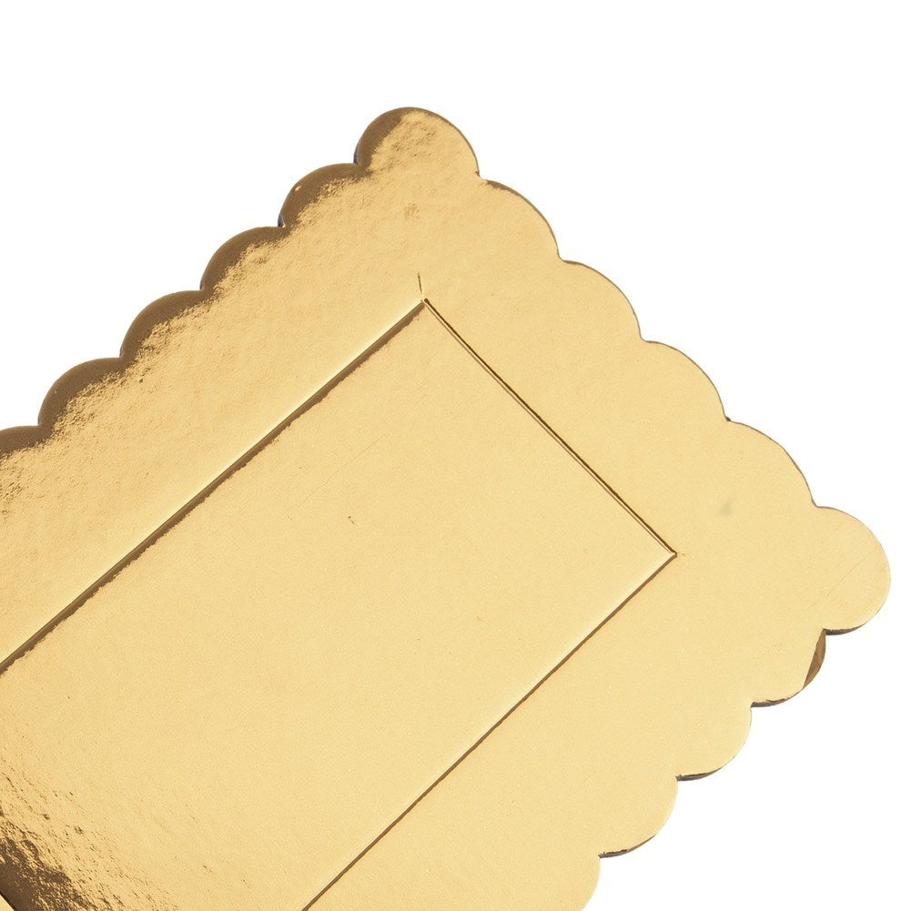 Cake mat 33x12 cm - Folded edges, gold foil, thick cardboard
