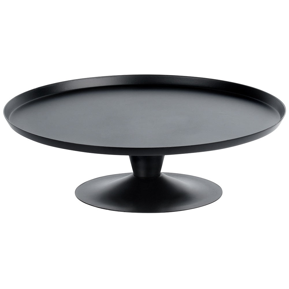 Cake stand, black, steel, on a 24 cm leg