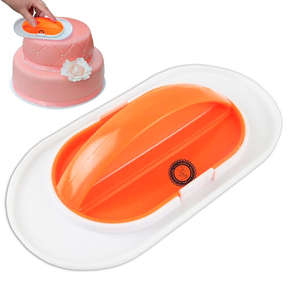Cake tool for smooth sugar paste and marzipan